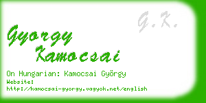 gyorgy kamocsai business card